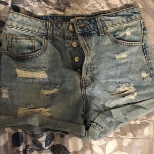 Forever 21 button up shorts